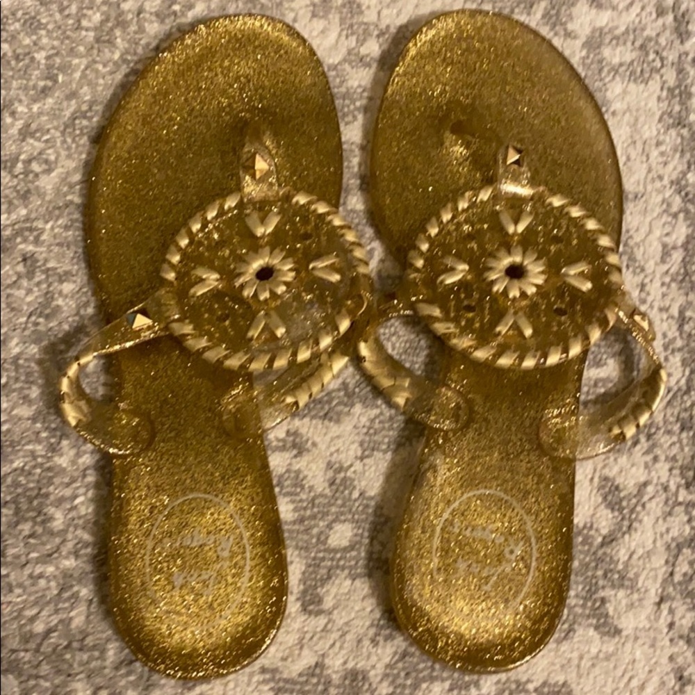 Gold glitter Jack Rogers